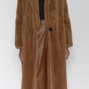 Zara Tan fluffy coat!